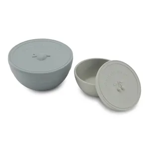 2 Pack Silicone Snack Boxes - Quarry Blue/Topanga Beach