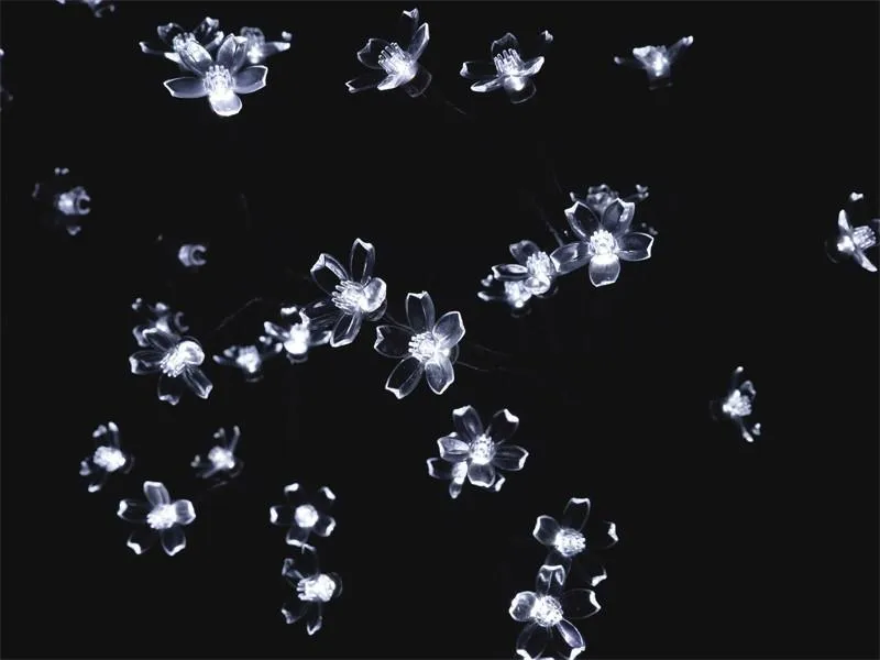 2 x Cherry Blossom LED Trees White