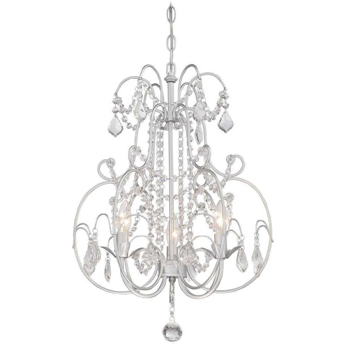 20 in. 3 Lights Chandelier Chrome finish