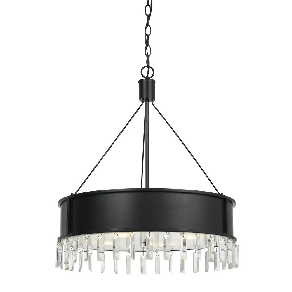 28" Inch Metal Chandelier in Iron Finish