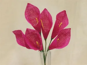 36 Fushia Burlap Calla Lilies Wedding Party DIY Crafts Decoration