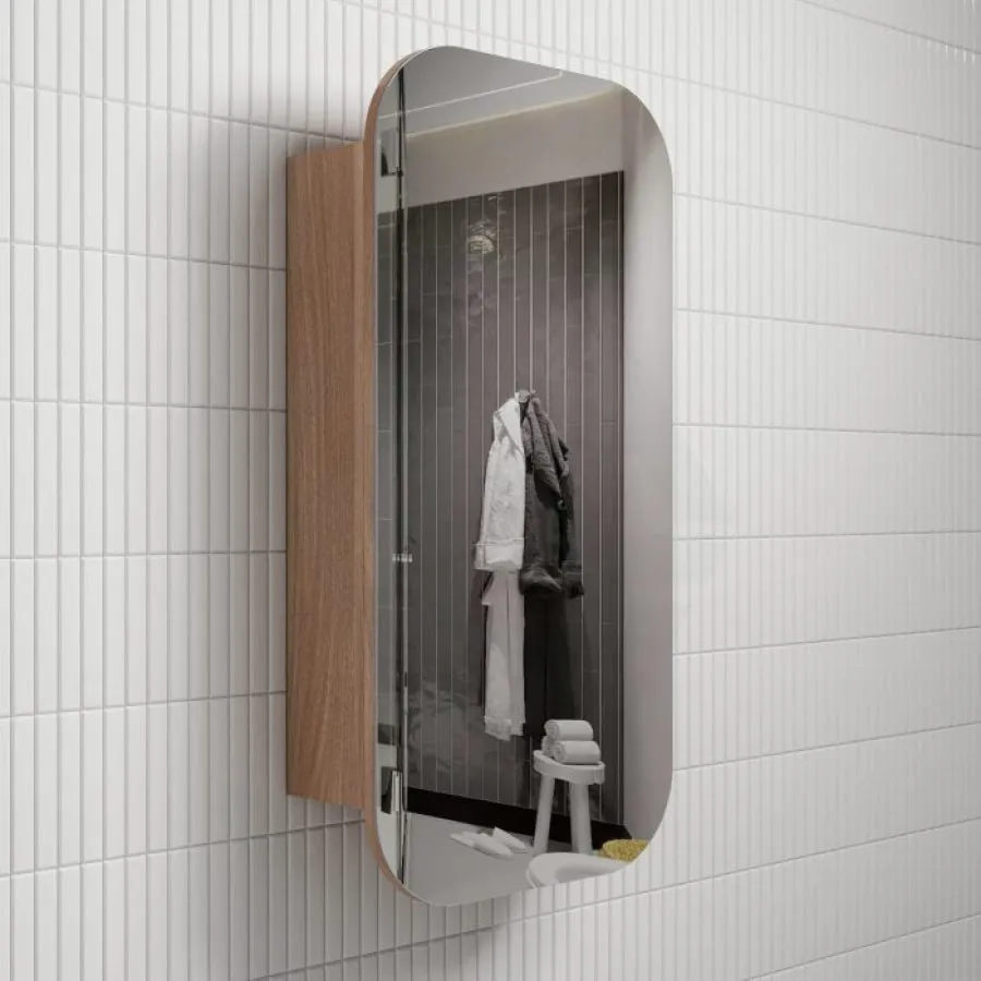 450x900mm Vienna Wall Hung Squircle Shaving Mirror Cabinet Mia Finish for Bathroom