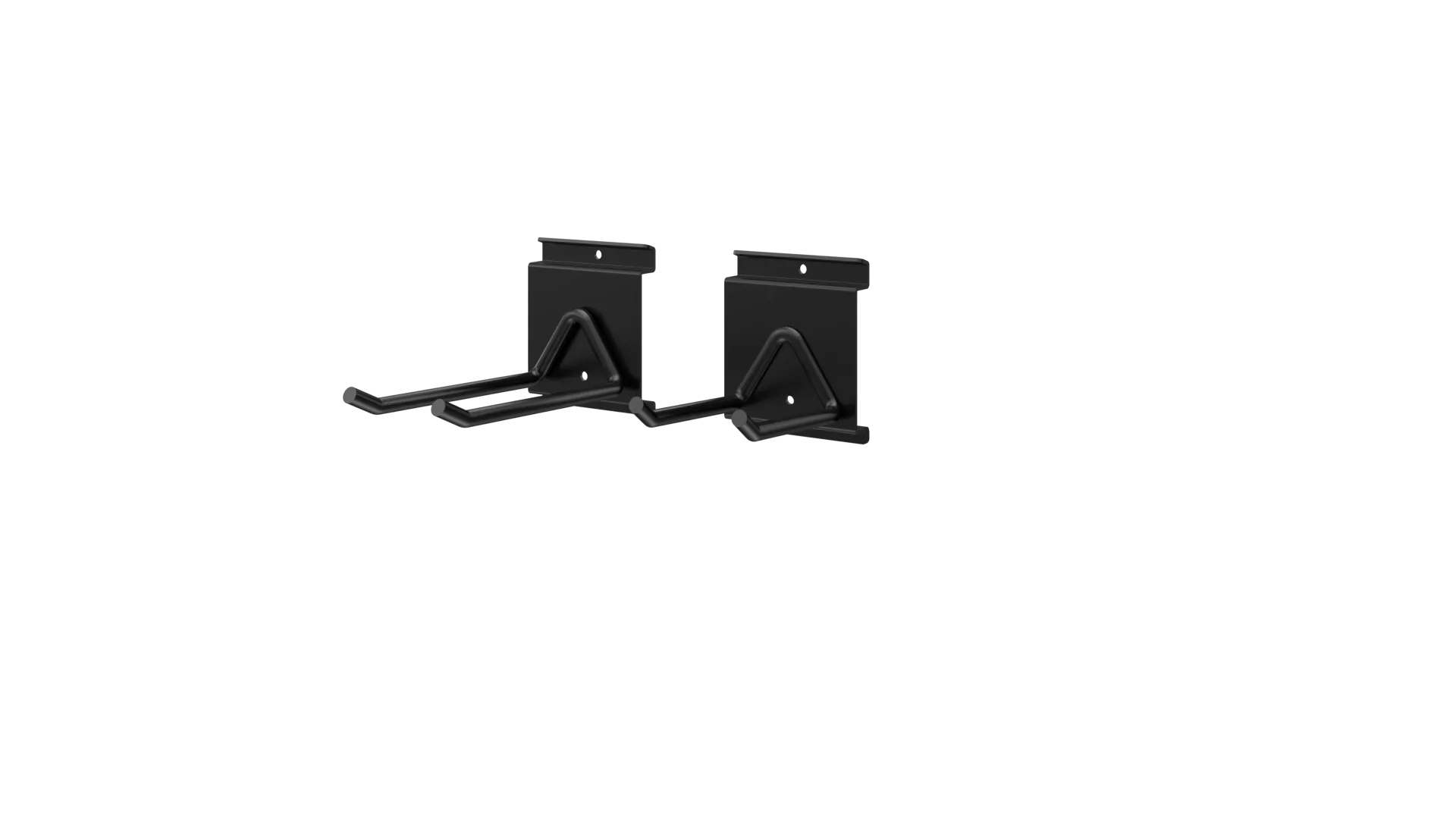 4" Black SlatWall Double Hook