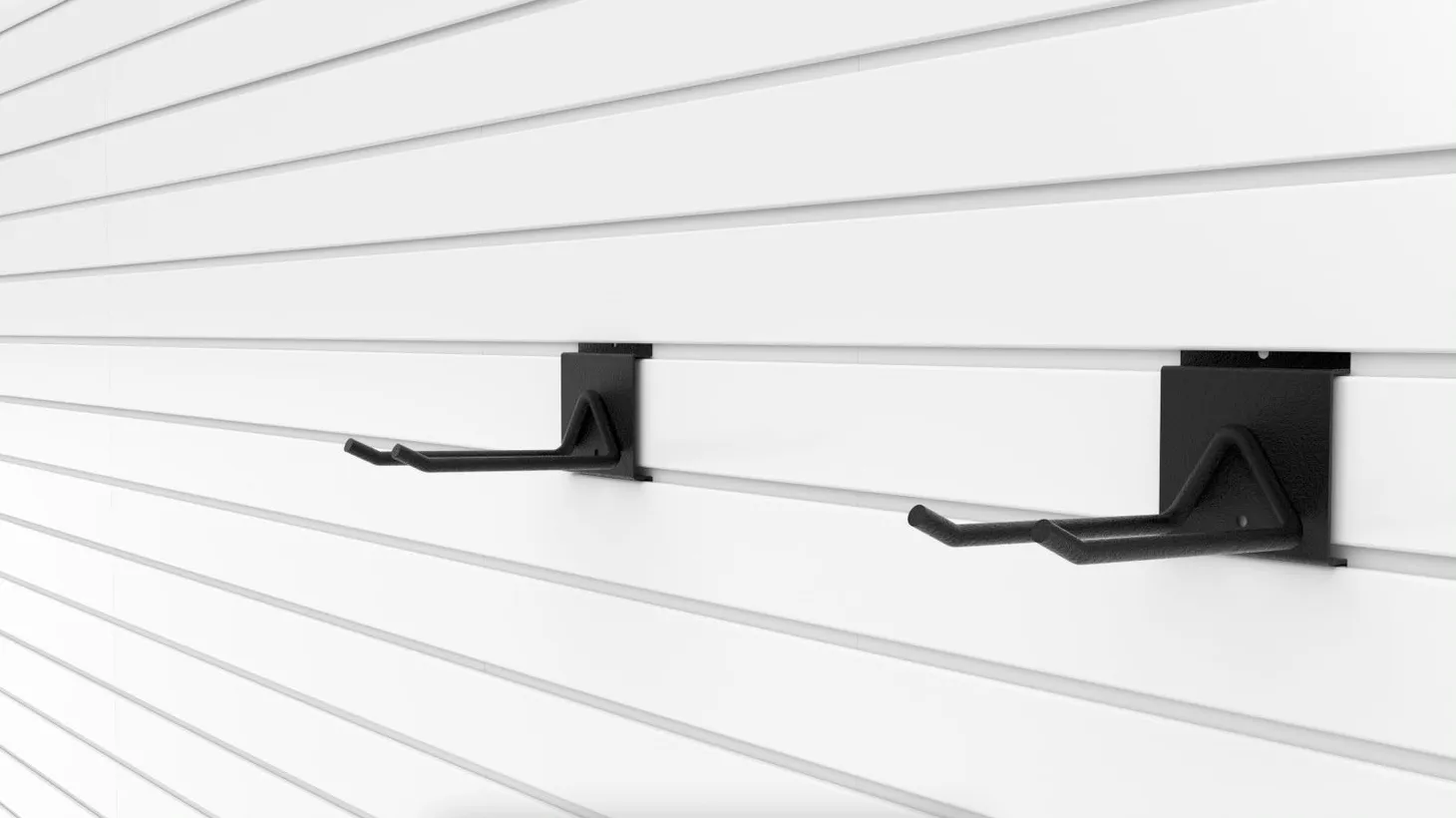 4" Black SlatWall Double Hook