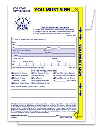 6" x 9" Yellow Highlight After Hours Envelopes - Heavy Duty 24# White Wove Open-End Top Opening Night Drop Envelopes for Enhanced Security and Organization