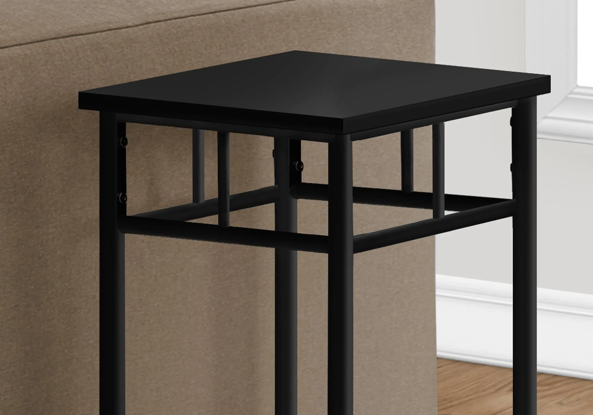 Accent Table - 28"H / Black / Black Metal