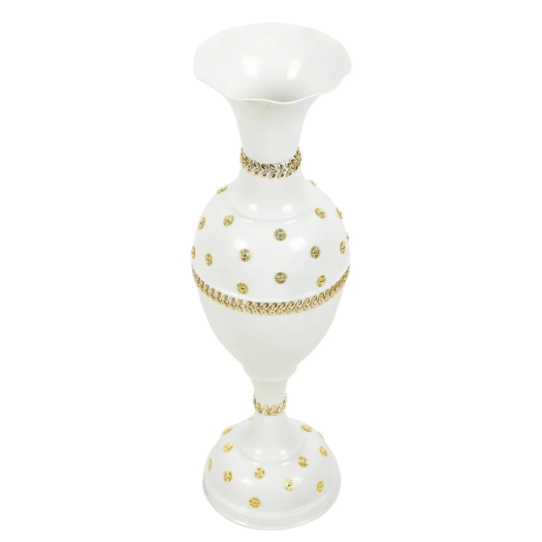 AdiCollar Flower Vase Big Size for Living Room Corner - 24 Inches Long - White Star - Pack of 1