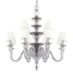 Aise 39 in. 12 lights Chandelier Polished Nickel finish