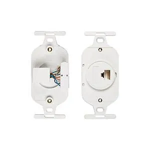 Allen Tel AT105AF-15 Flush Mount IDC Telephone Jack, White