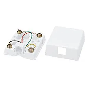 Allen Tel AT468-8-15 Modular Surface Jack, 8-Conductor, White