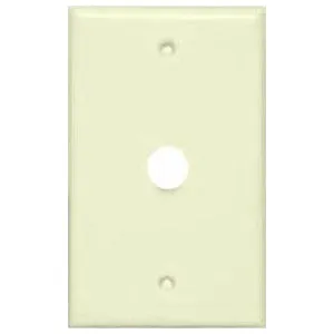 Allen Tel Flush Faceplate With 3/8 Inch Hole, Ivory