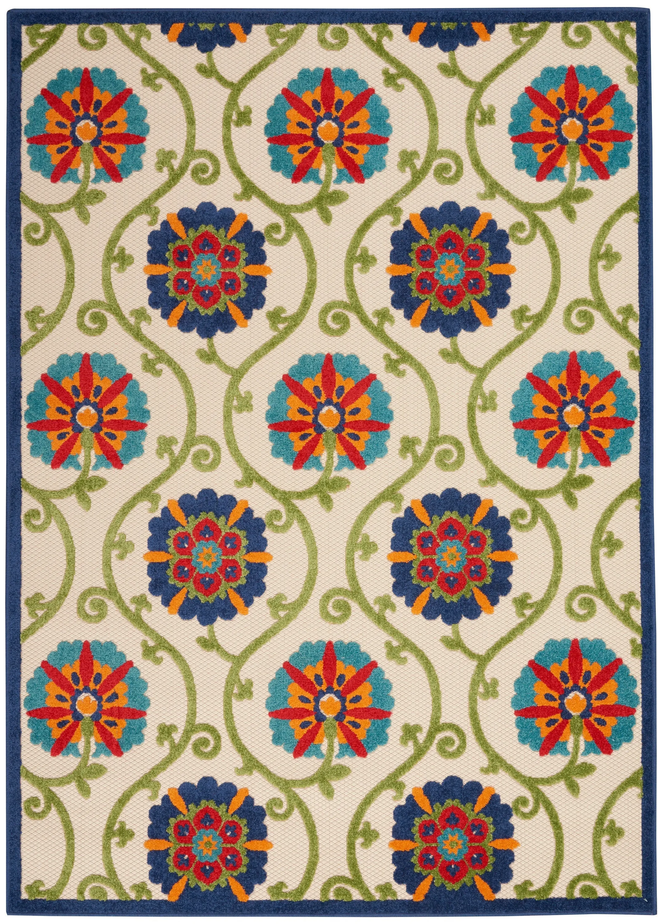 Aloha Indoor/Outdoor Blue/Multicolor Rug