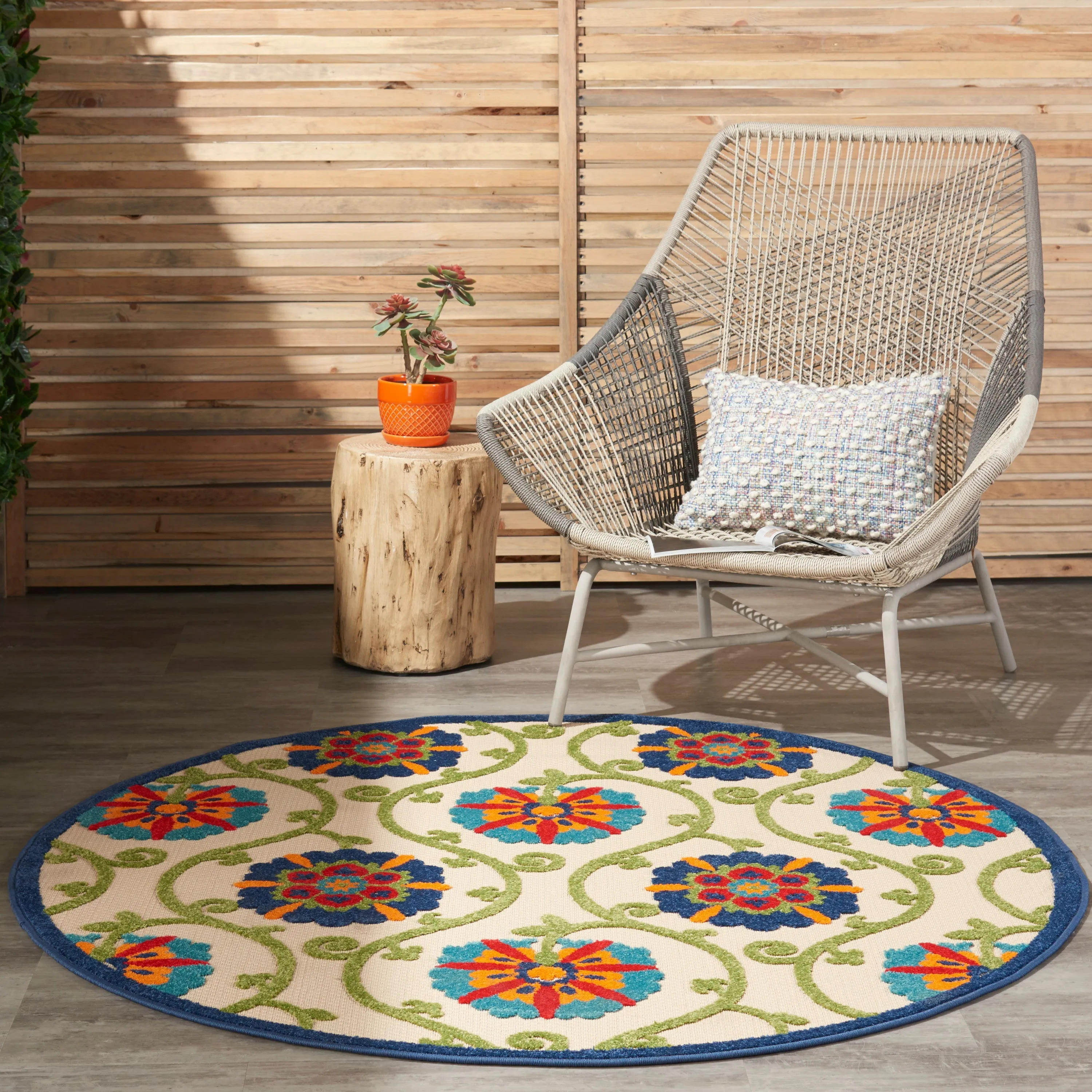 Aloha Indoor/Outdoor Blue/Multicolor Rug
