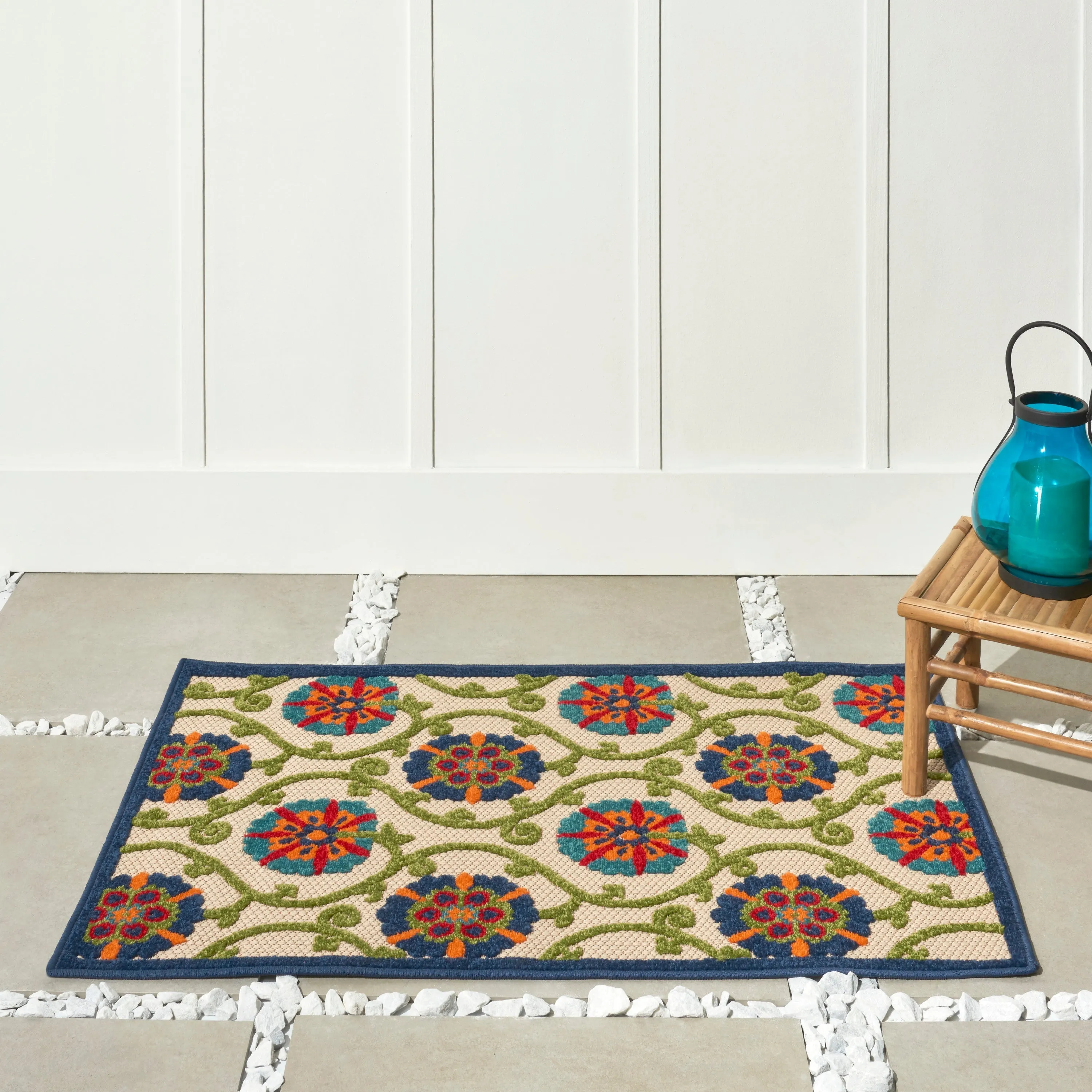 Aloha Indoor/Outdoor Blue/Multicolor Rug