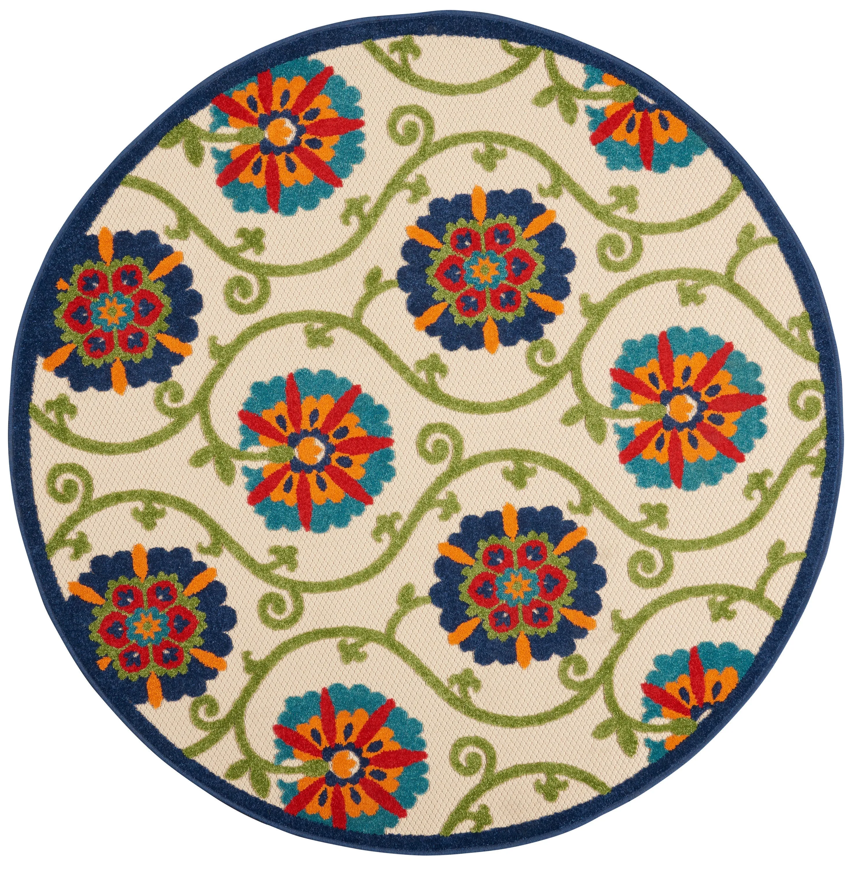 Aloha Indoor/Outdoor Blue/Multicolor Rug