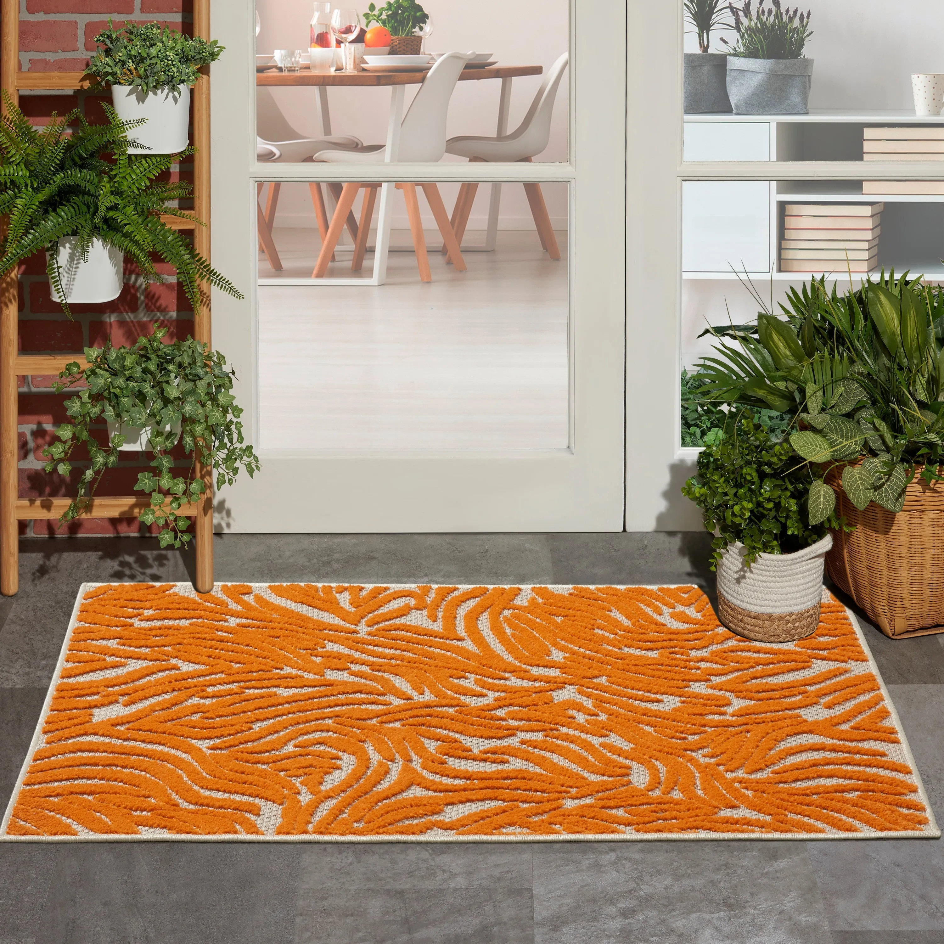 Aloha Indoor/Outdoor Orange Rug