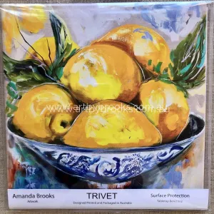 Antique lemon bowl trivet