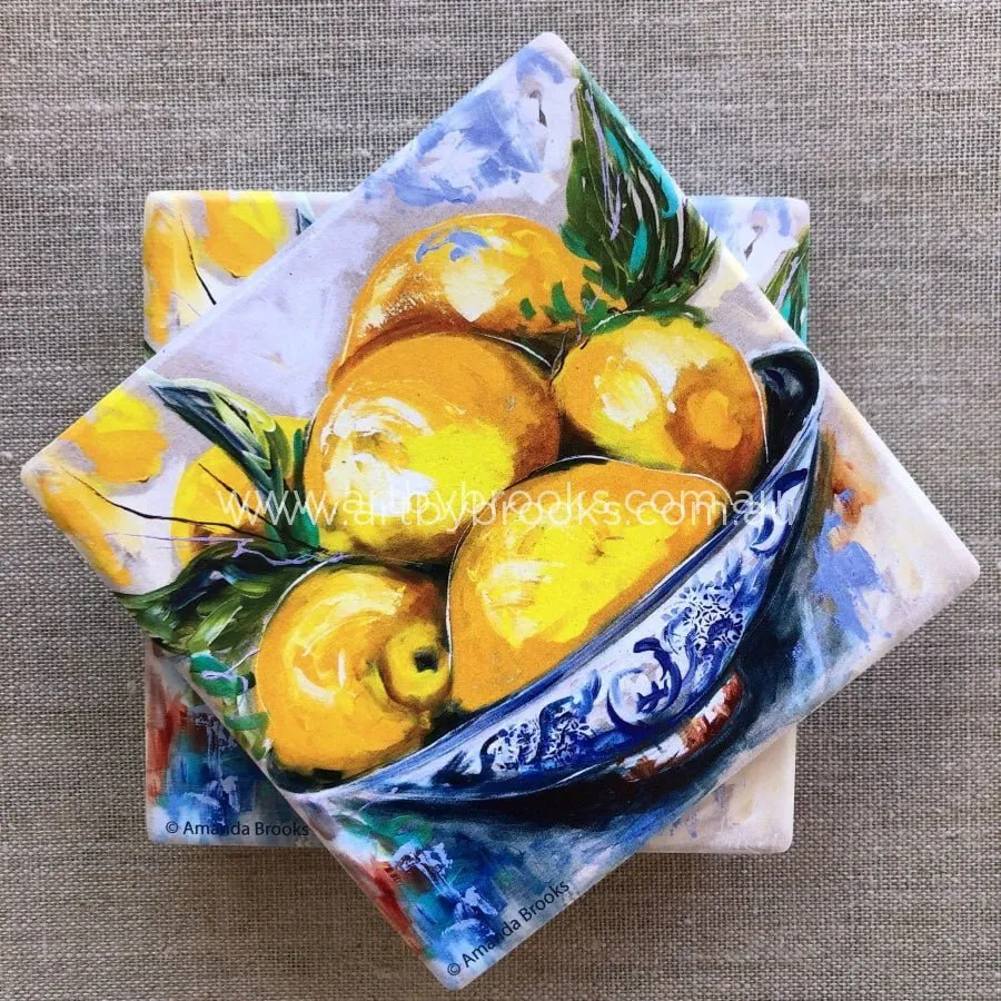 Antique lemon bowl trivet