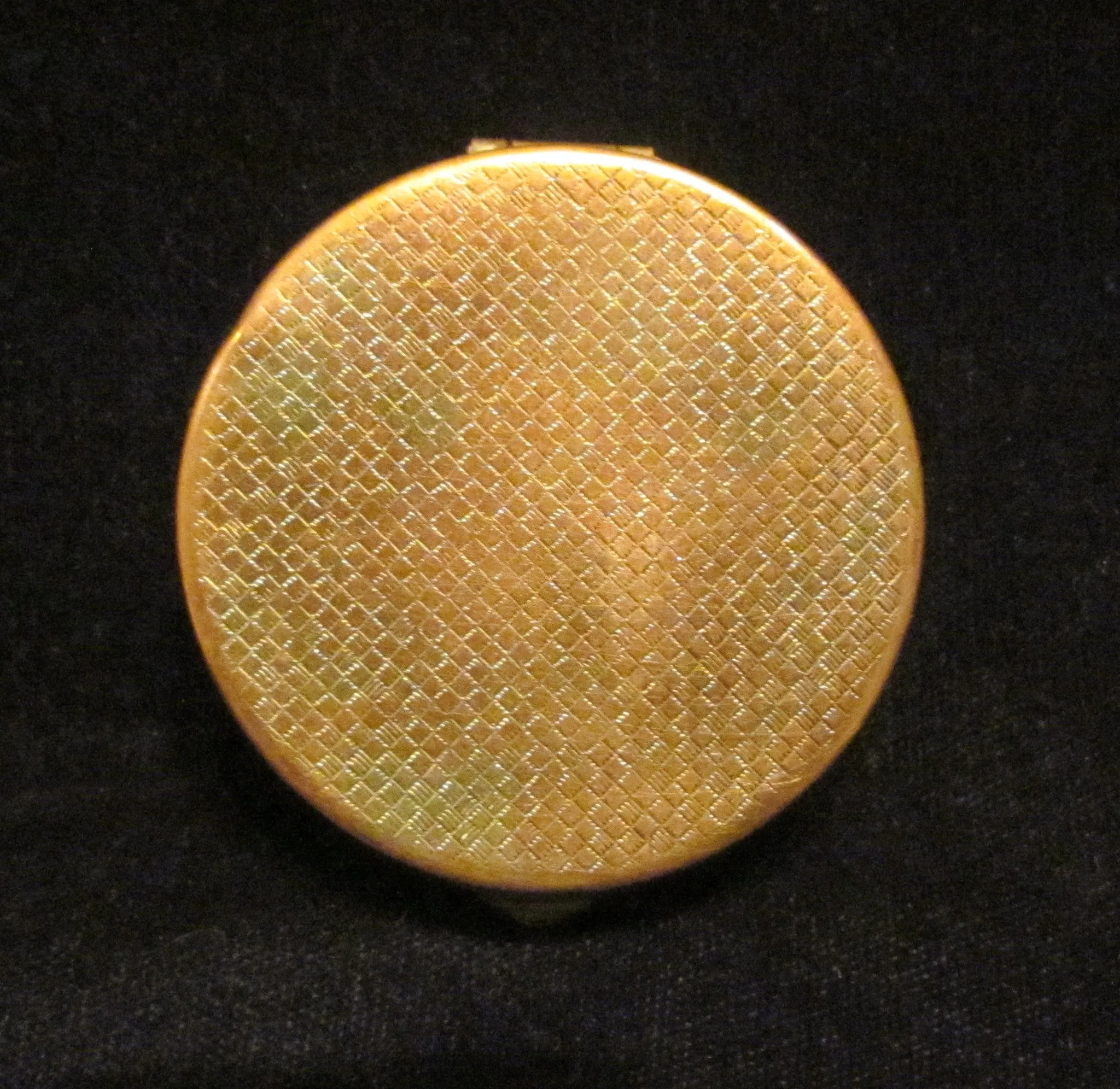 Antique Ormolu Jeweled Compact Unique Powder Box