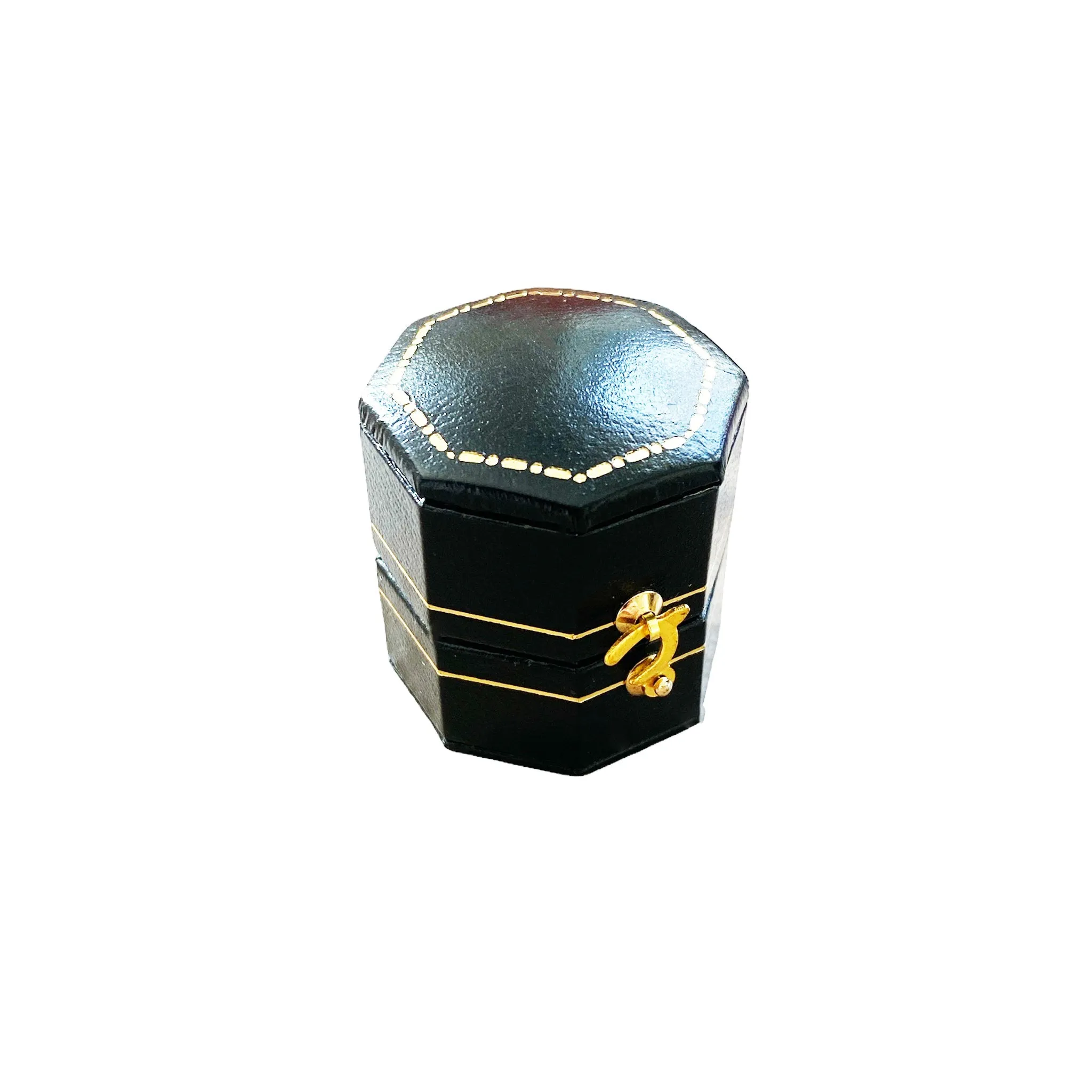 Antique Style Hexagon Ring Box