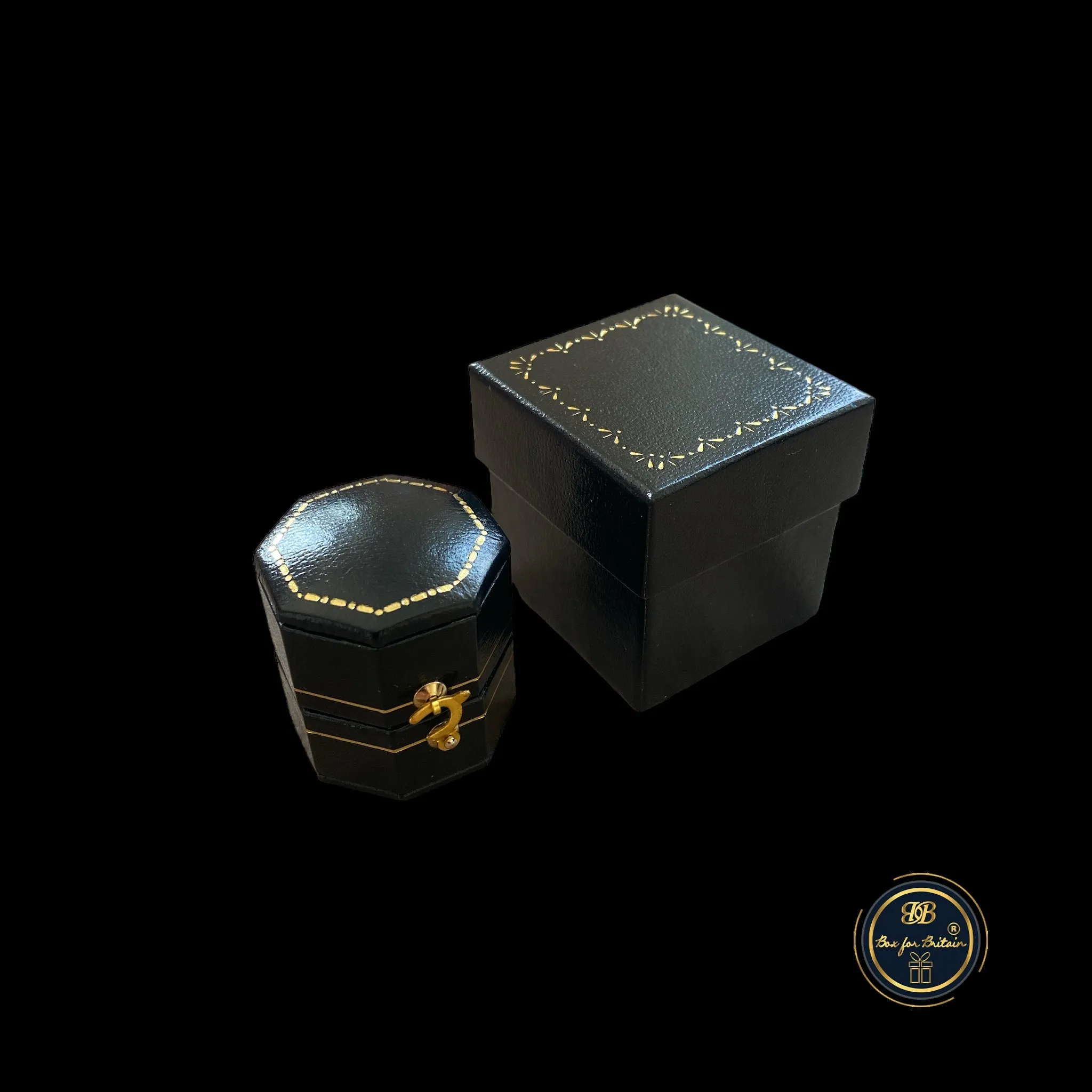 Antique Style Hexagon Ring Box