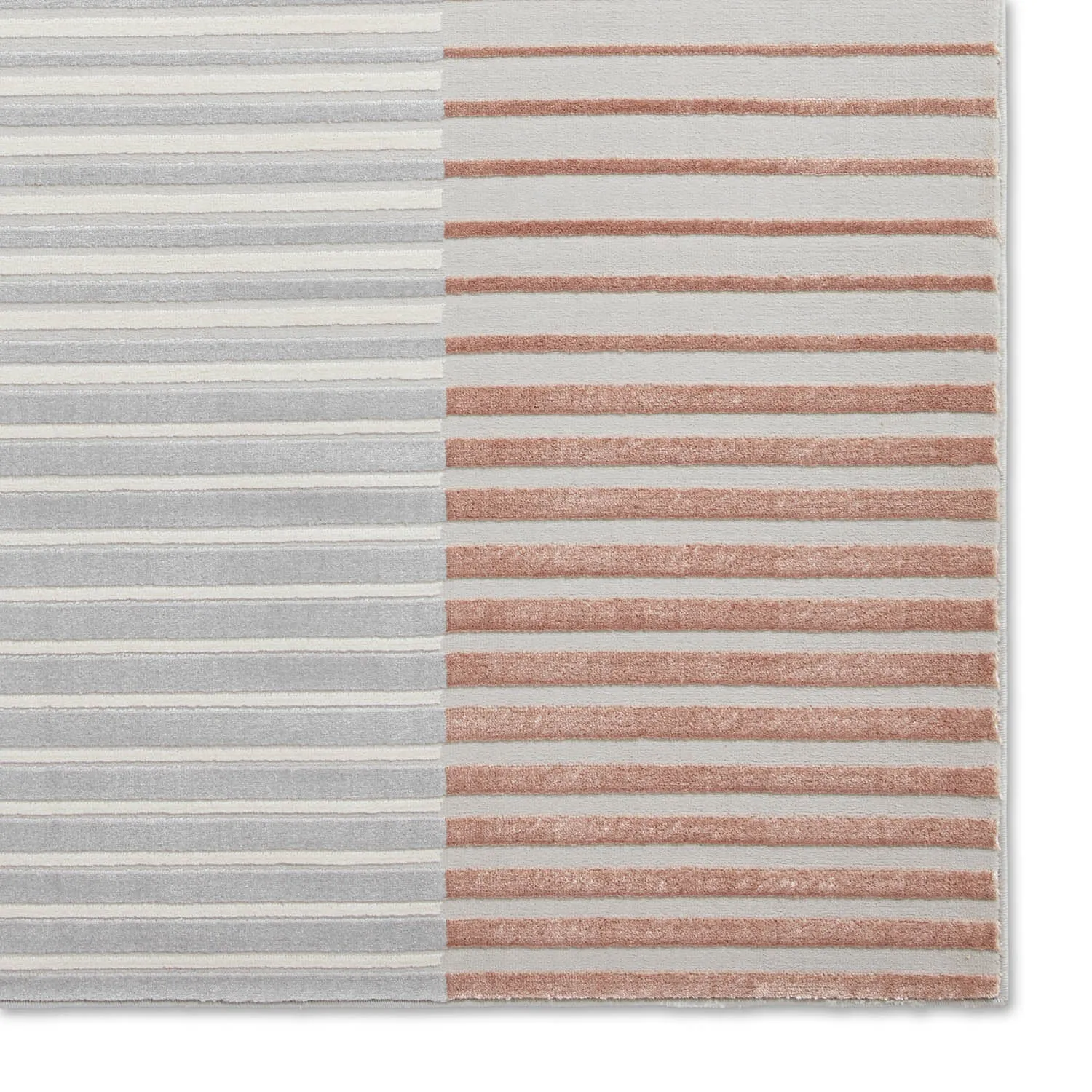 Apollo 2681 Grey/Rose Stripe Rug