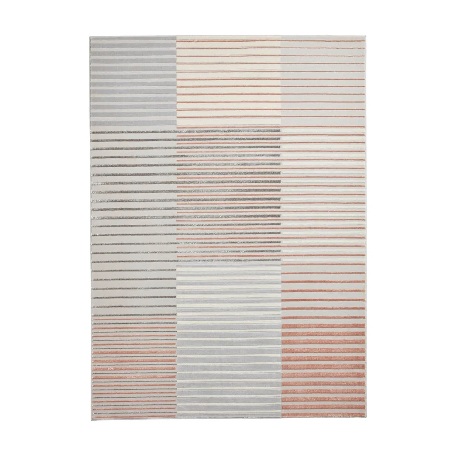 Apollo 2681 Grey/Rose Stripe Rug