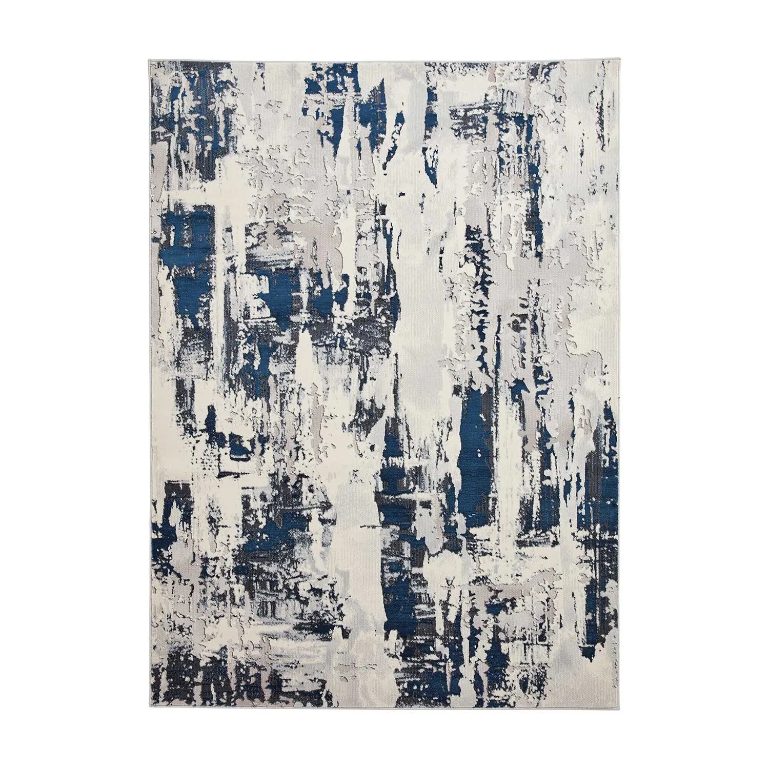 Apollo GR579 Grey/Navy Rug