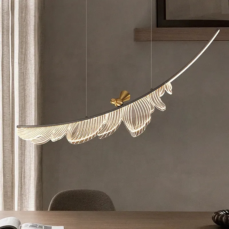 Art Design Leaves Chandeliers Feather Pendant Lights