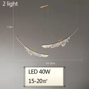 Art Design Leaves Chandeliers Feather Pendant Lights