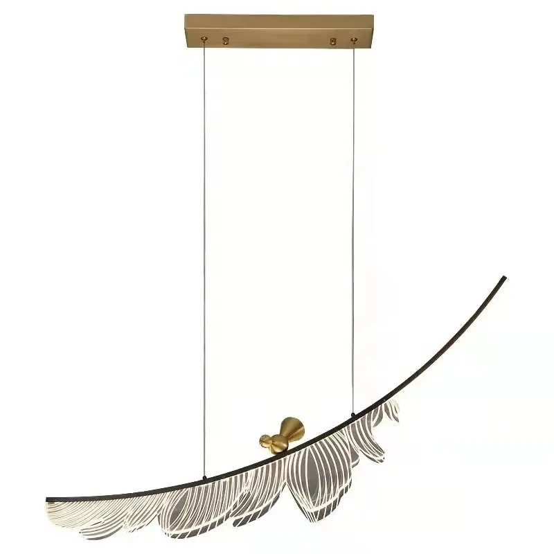 Art Design Leaves Chandeliers Feather Pendant Lights