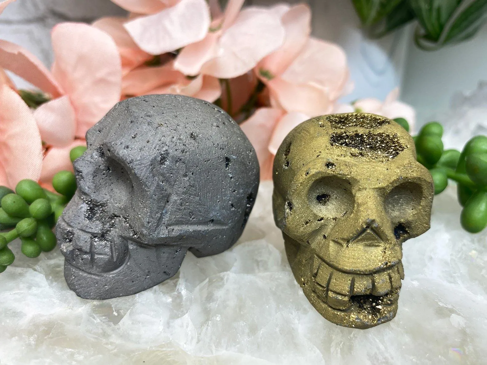 Aura Quartz Skull