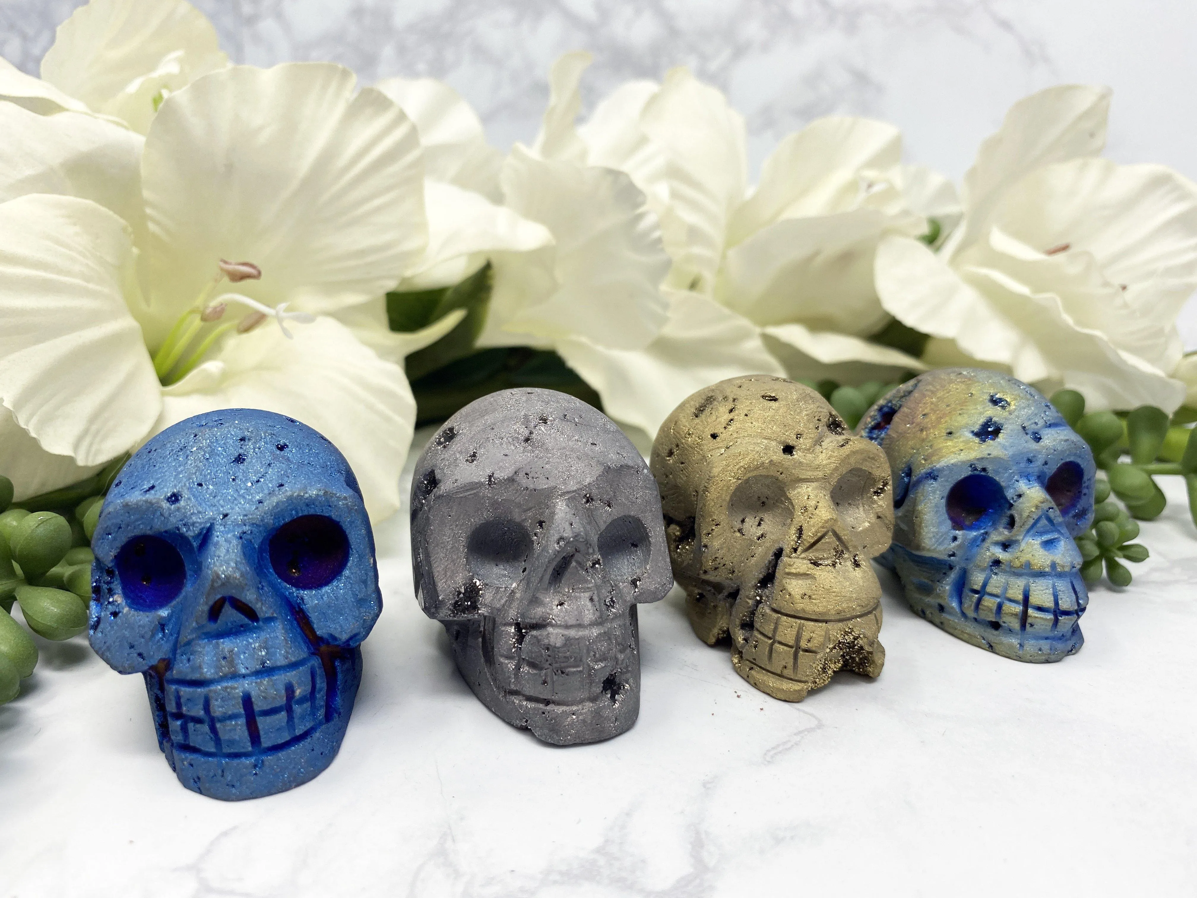Aura Quartz Skull