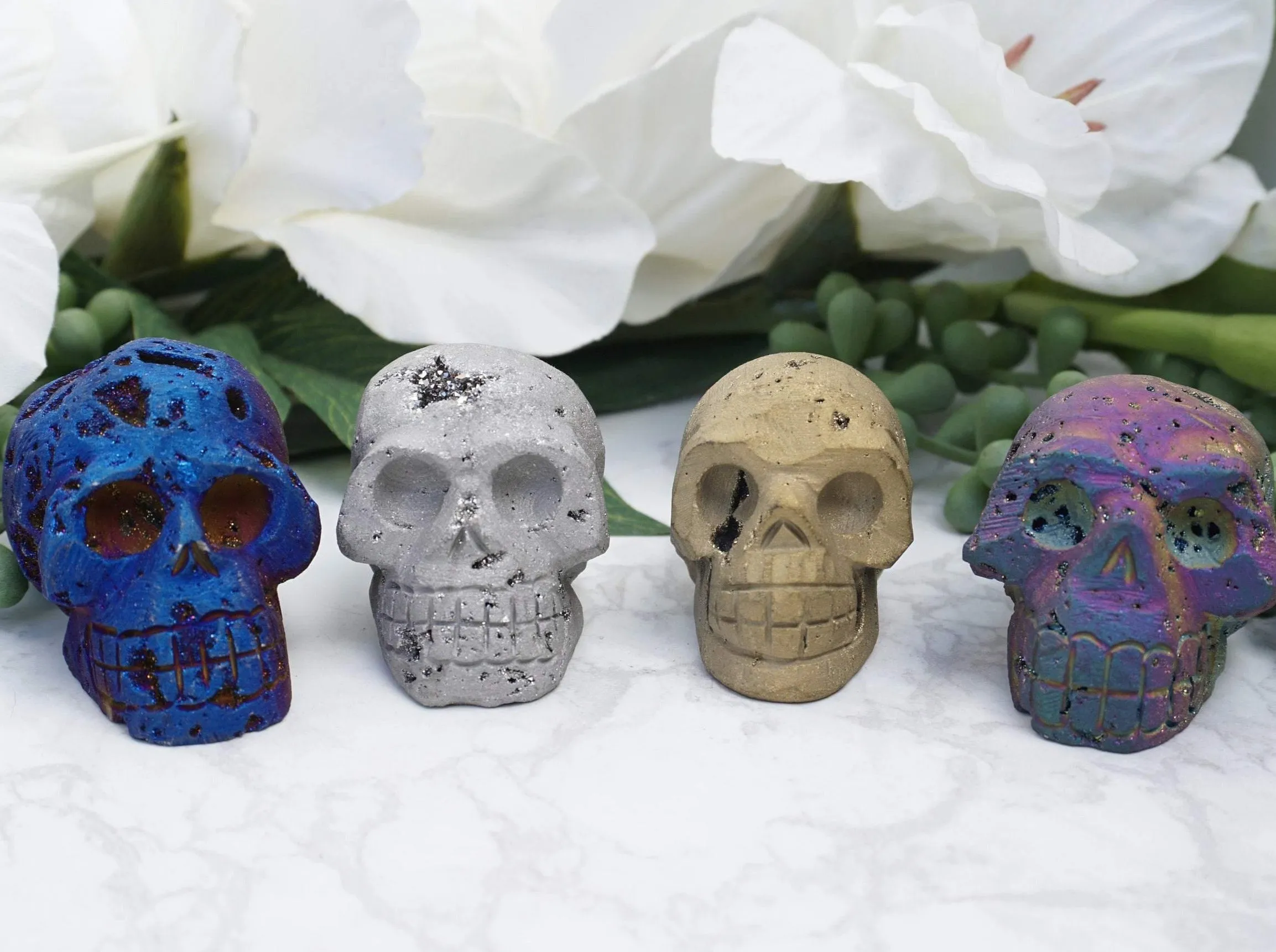 Aura Quartz Skull