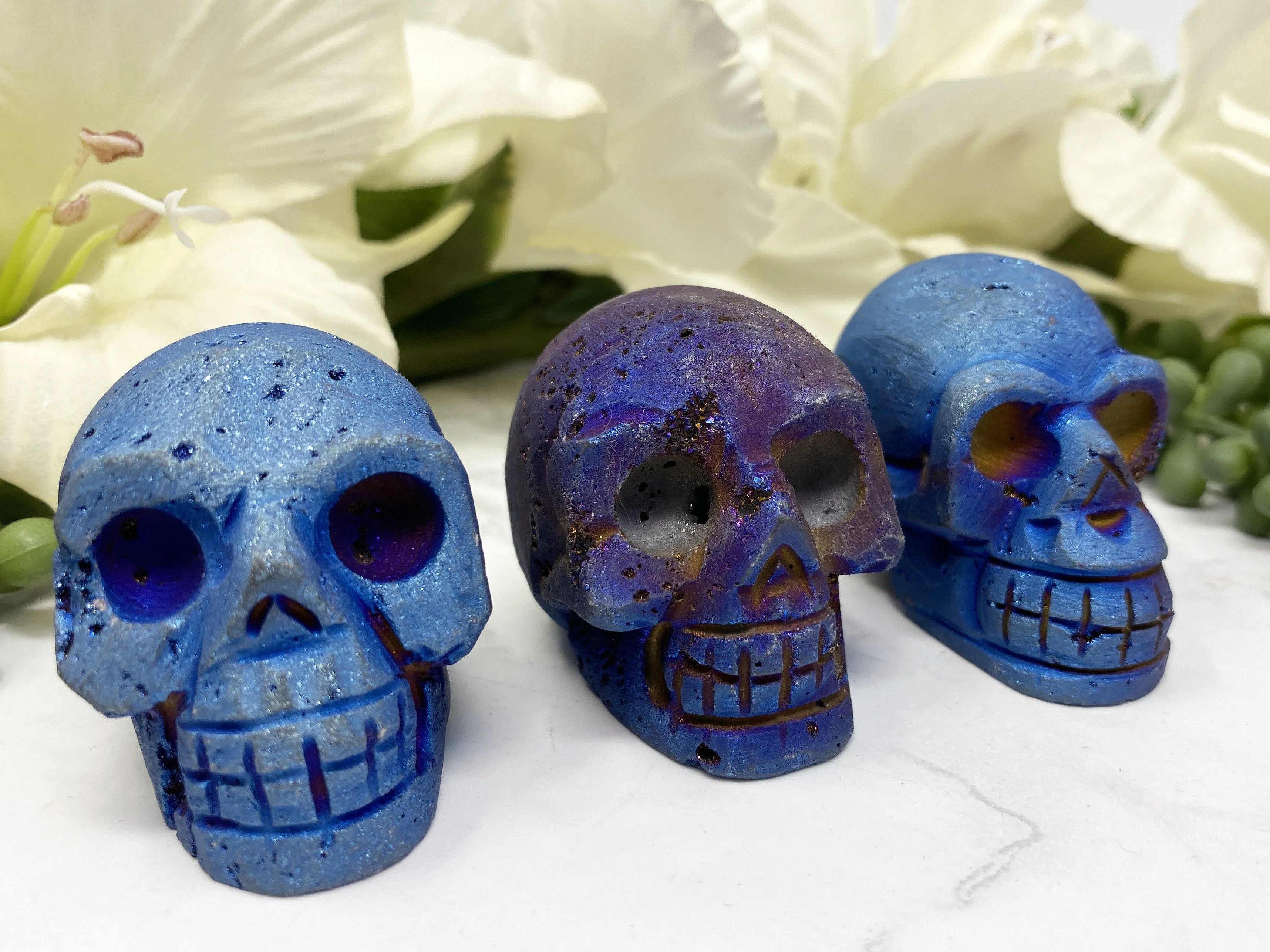 Aura Quartz Skull