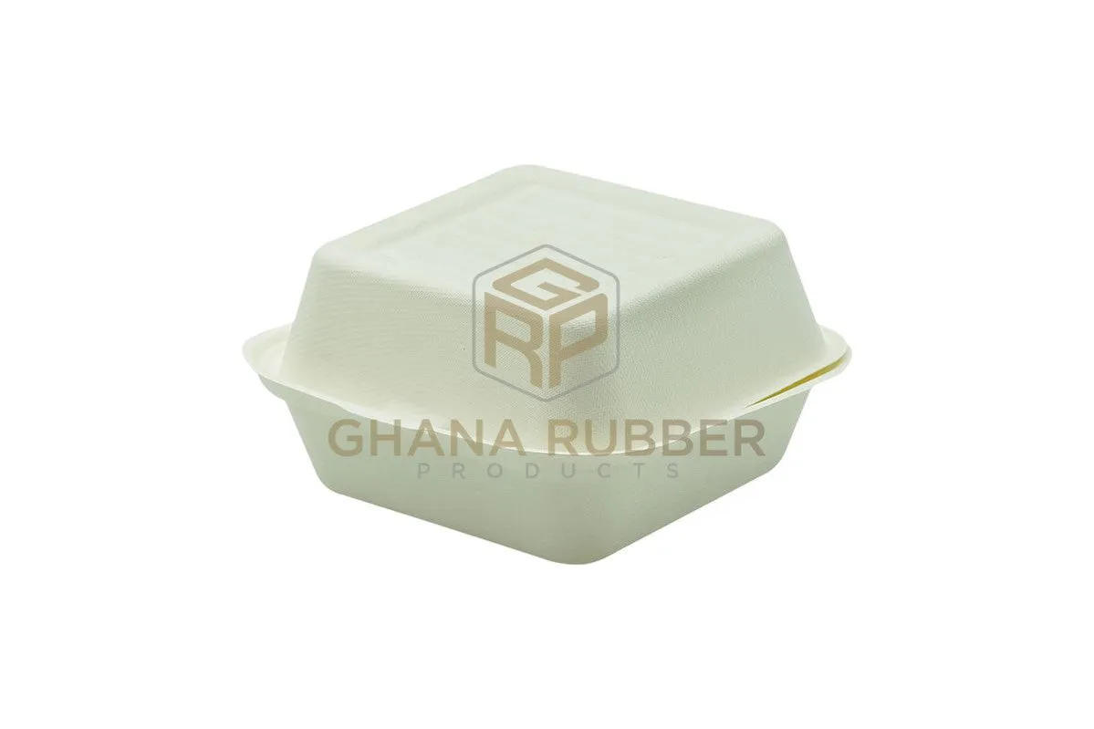 Bagasse Clamshell Boxes 6" x 6"