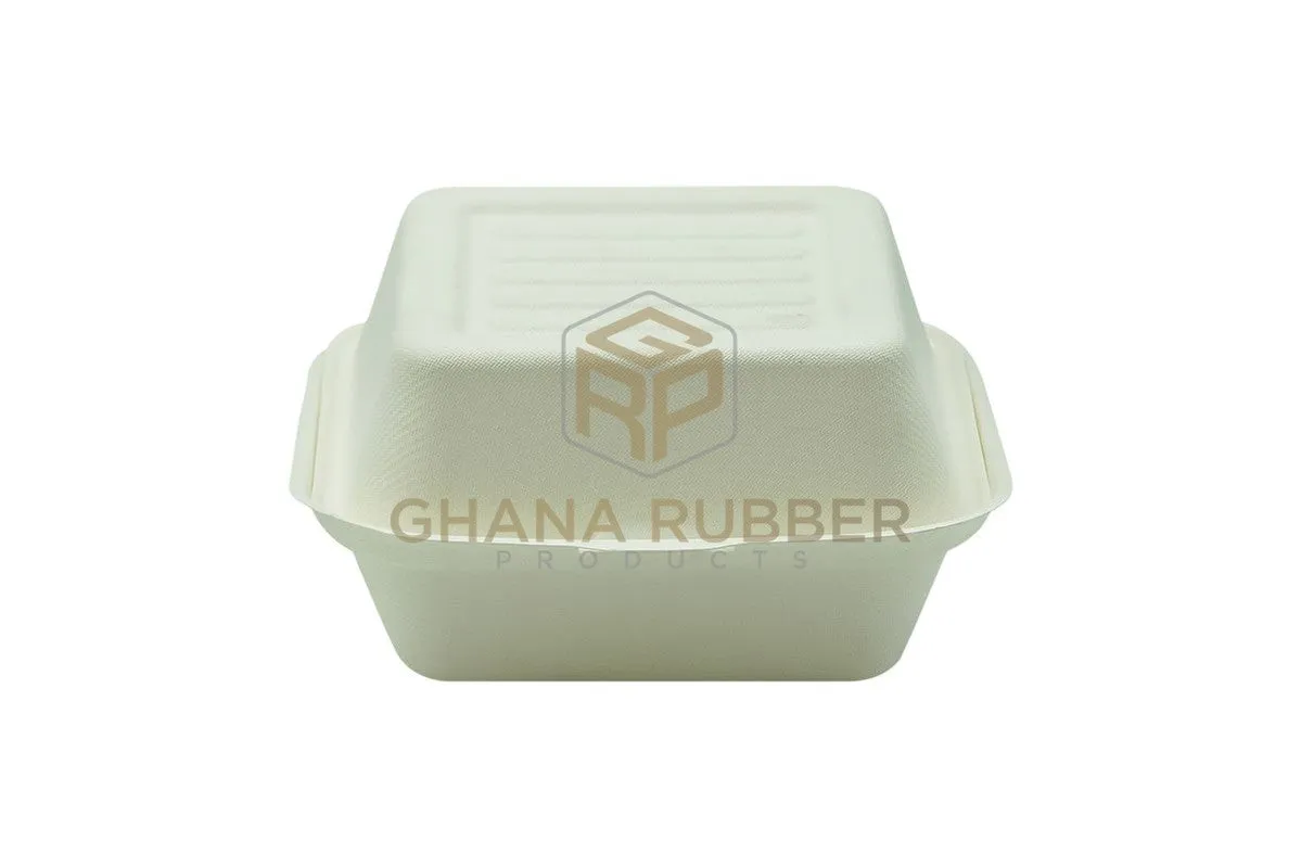 Bagasse Clamshell Boxes 6" x 6"
