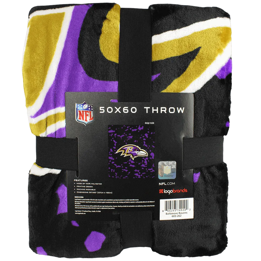 Baltimore Ravens Throw Blanket, 50" x 60"