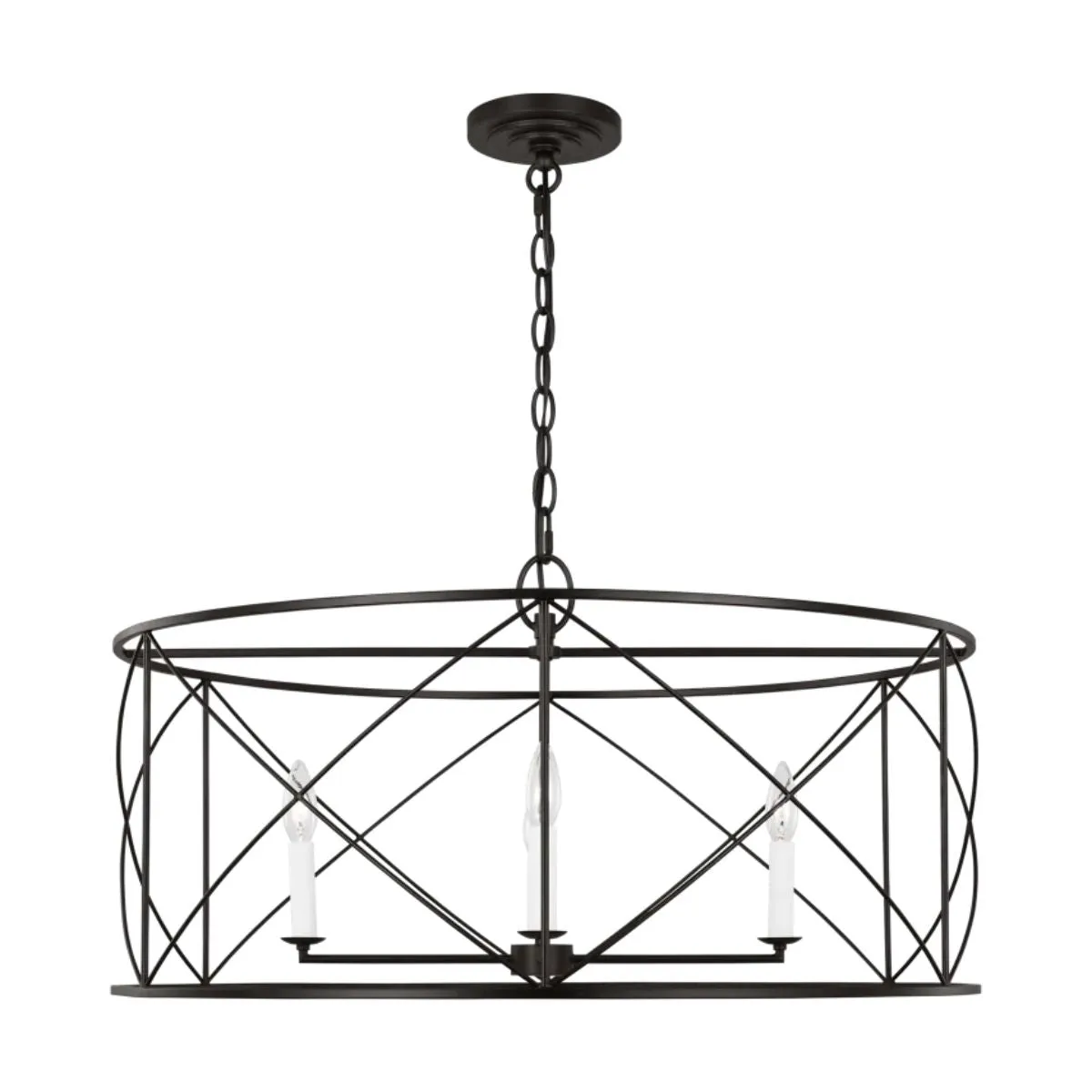 Beatrix 30 in. 4 lights Chandelier Iron finish