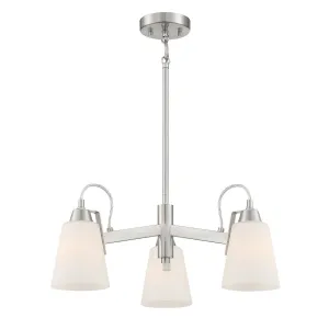 Beckonridge 22 in. 3 Lights Chandelier Brushed Nickel finish