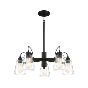 Beckonridge 26 in. 5 Lights Chandelier Black finish