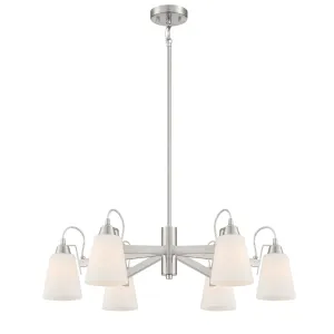 Beckonridge 32 in. 6 Lights Chandelier Brushed Nickel finish