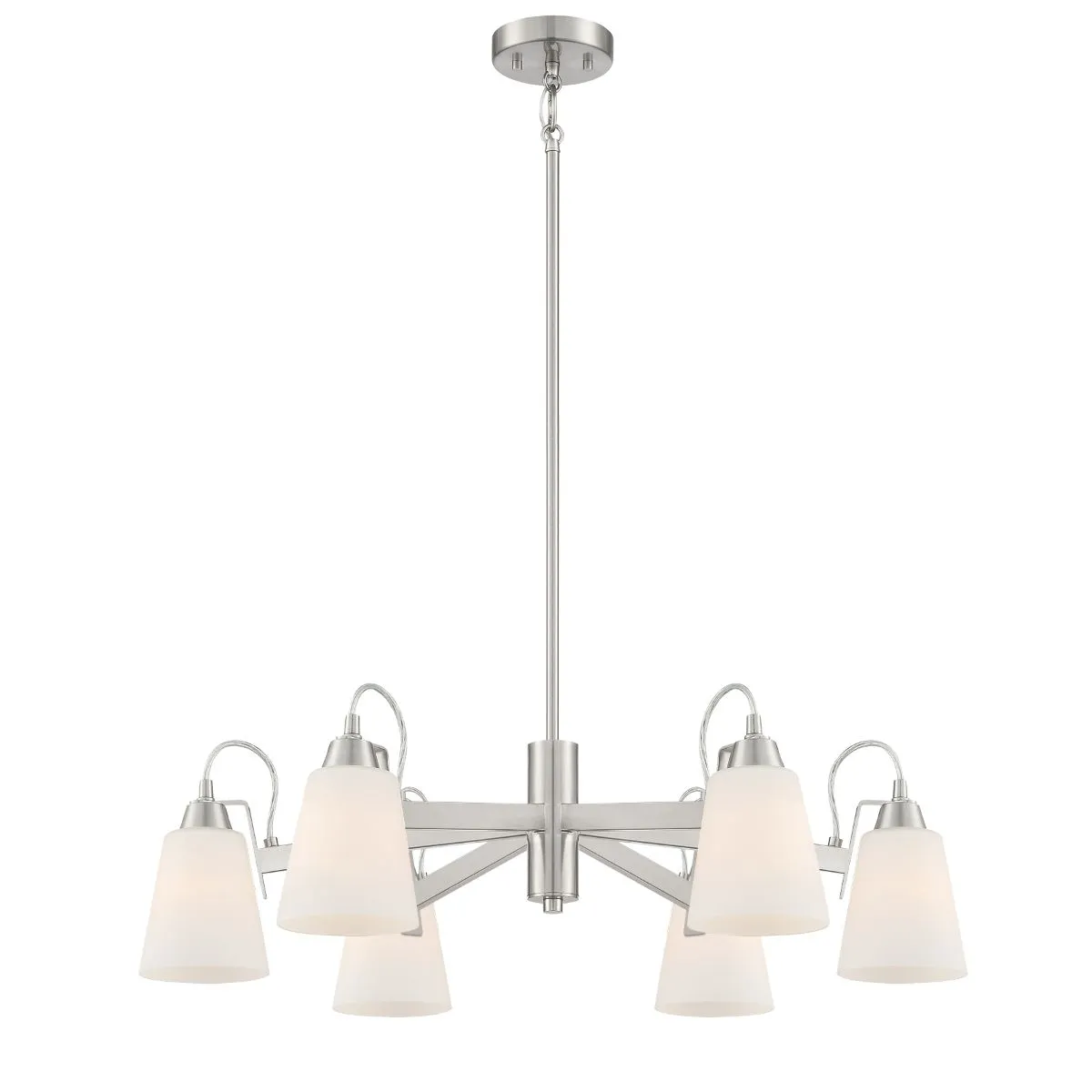 Beckonridge 32 in. 6 Lights Chandelier Brushed Nickel finish