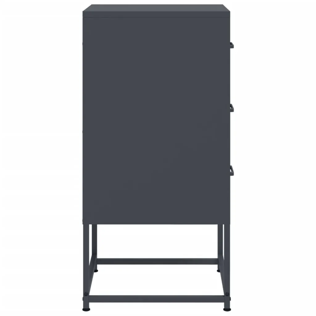 Bedside Cabinets 2 pcs Anthracite 36x39x78 cm Steel