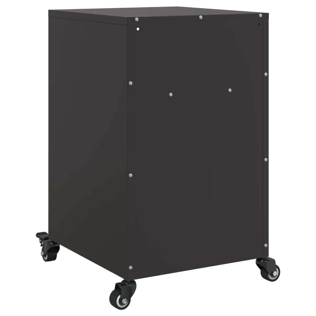 Bedside Cabinets 2 pcs Black 36x39x59 cm Steel