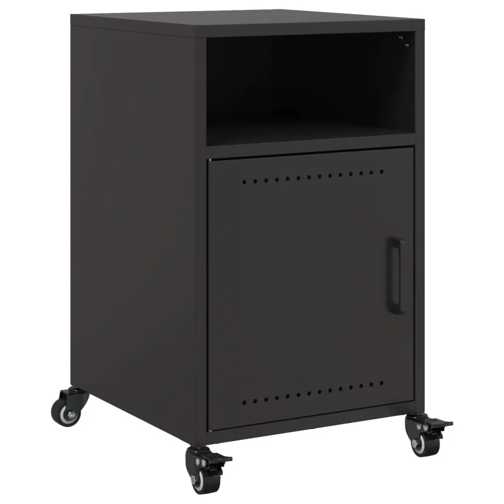 Bedside Cabinets 2 pcs Black 36x39x59 cm Steel
