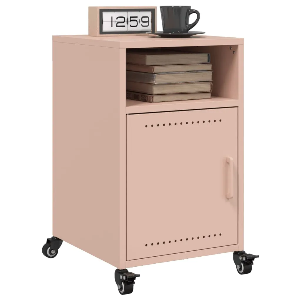 Bedside Cabinets 2 pcs Pink 36x39x59 cm Steel