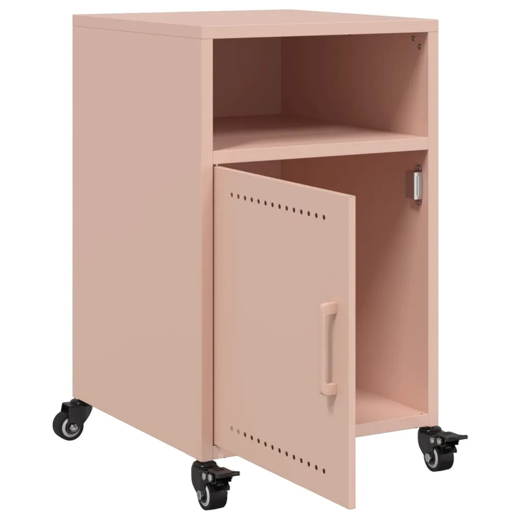 Bedside Cabinets 2 pcs Pink 36x39x59 cm Steel
