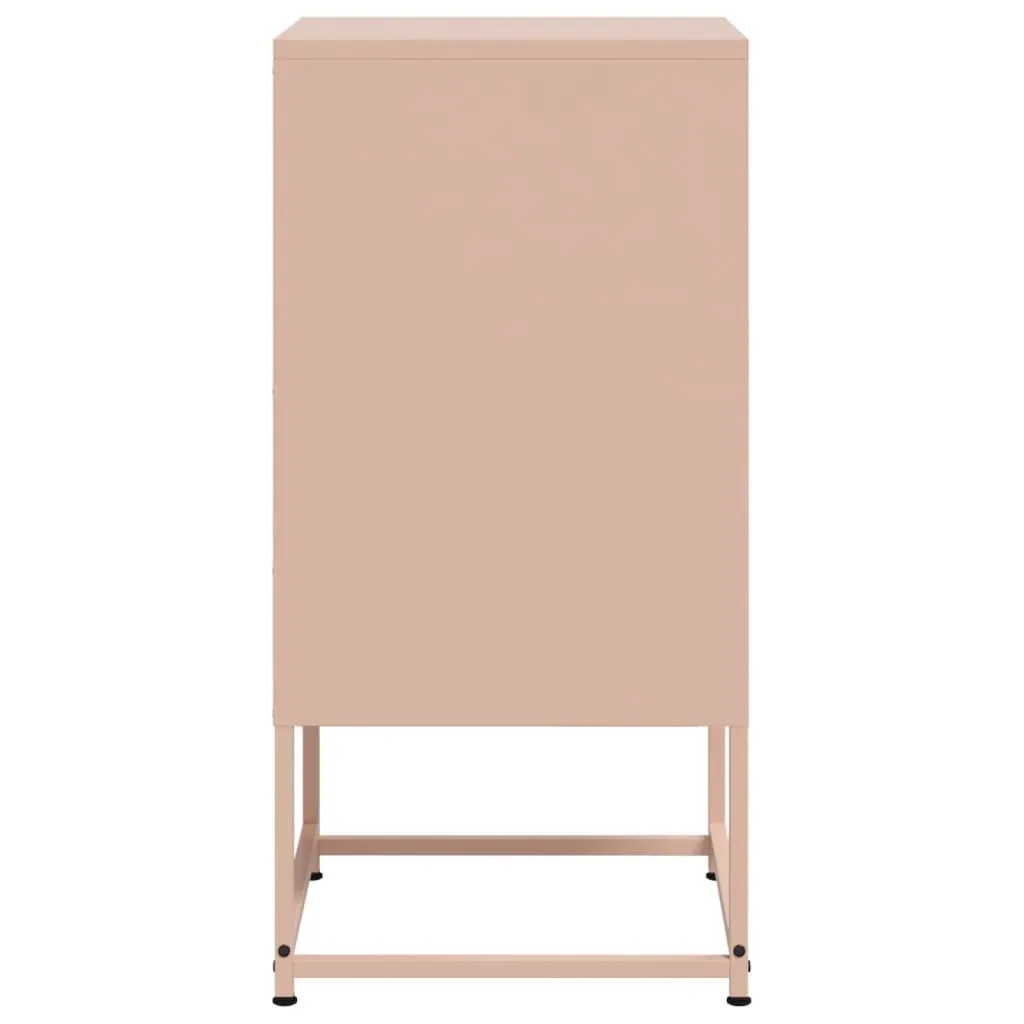 Bedside Cabinets 2 pcs Pink 36x39x78 cm Steel
