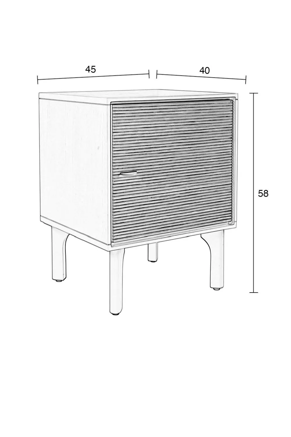 Beige 1-Door Bed Stand | Zuiver Morning